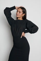 Lucille Midaxi Dress- Black