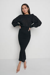 Lucille Midaxi Dress- Black