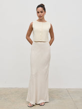 Maisy Linen Blend Maxi Skirt - Natural