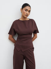 Marni Pleated Jersey Top - Brown