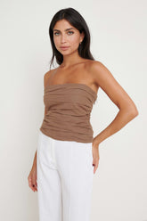 Matilda Corset Blouse - Brown