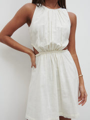 Melody Cut Out Mini Dress - Cream