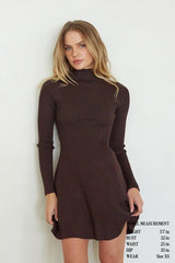 Millie Knit Turtleneck Mini Dress