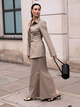 Myley Cinched Shirt - Taupe