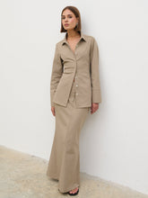 Myley Flare Maxi Skirt - Taupe