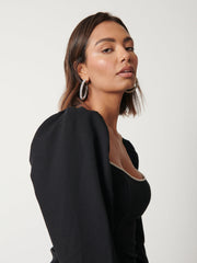 Niamh Embellished Top - Black