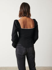 Niamh Embellished Top - Black