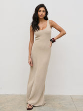 Nora Boucle Knit Maxi Dress - Stone