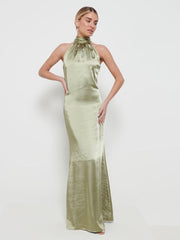 Odelle Maxi Bridesmaid Dress - Matte Olive