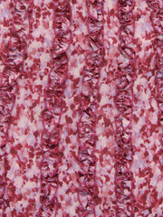 Ola Sweetheart Frill Maxi Dress - Pink and Lilac Abstract