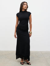 Orlendina Fringe Midaxi Skirt - Black