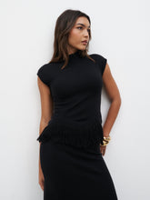 Orlendina Fringe Top - Black