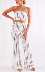 Lanie Flare Trousers - Polka Dot