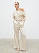 Paris Single Shoulder Knit Jumper - Beige