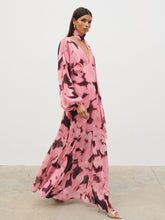 Petula Batwing Scarf Maxi Dress - Blush Watercolour Floral