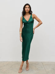 Piper Midi Dress - Emerald Green