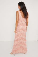 Piper Ruffle Maxi Dress - Terracotta