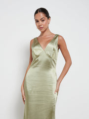 Piper Maxi Bridesmaid Dress - Matte Olive
