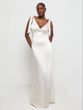 Piper Tie Maxi Bridesmaid Dress - Matte Champagne