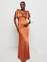 Piper Tie Maxi Bridesmaid Dress - Copper
