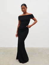 Reagan Pleated Knit Maxi Skirt - Black