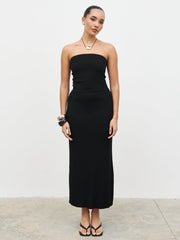 Reese Bandeau Knit Top - Black
