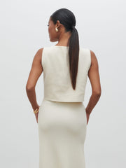 Reese Knit Waistcoat - Cream