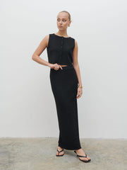 Reese Knit Waistcoat - Black