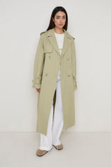 River Oversized Trench - Olive