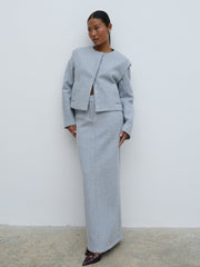 Rudy Tailored Skirt - Grey Marl