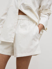 Ryleigh Cotton Shorts - White