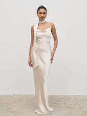 Keisha Maxi Bridesmaid Dress - Matte Champagne