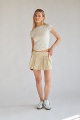 Aliyah Pleated Micro Mini Skort