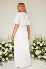 Naya Maxi Bridesmaid Dress - Matte Ivory