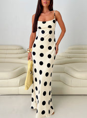 Avienna Maxi Dress Cream / Polka Dot