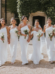 Amelia Crepe Maxi Bridesmaid Dress - Ivory