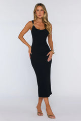 Looks Like Success Midi Dress Black