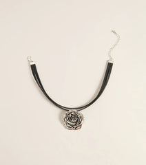 Petal With Attitude Rose Choker Necklace