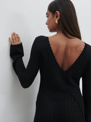 Adeline Knit Midaxi Dress - Black