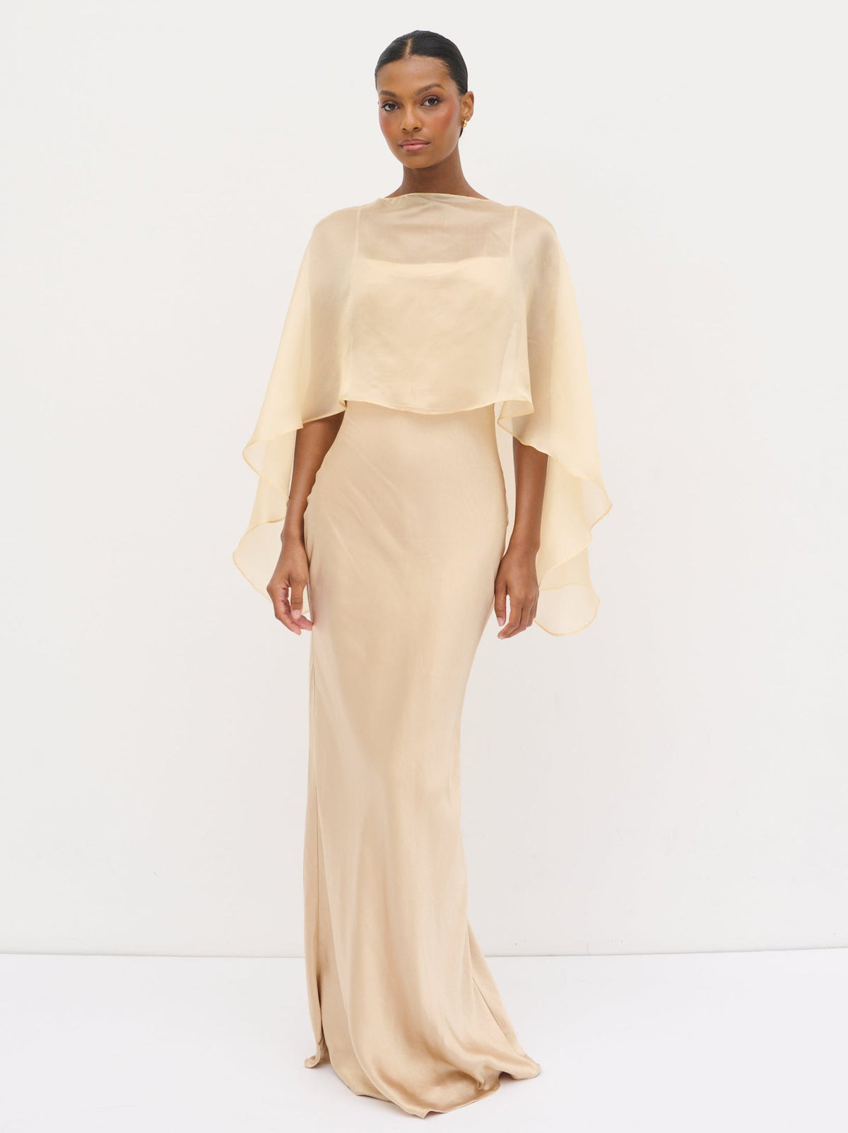 Alaia Organza Cape - Bronze