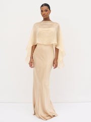 Alaia Organza Cape - Bronze