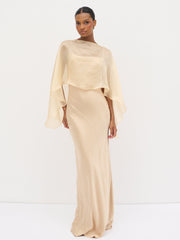 Alaia Organza Cape - Bronze