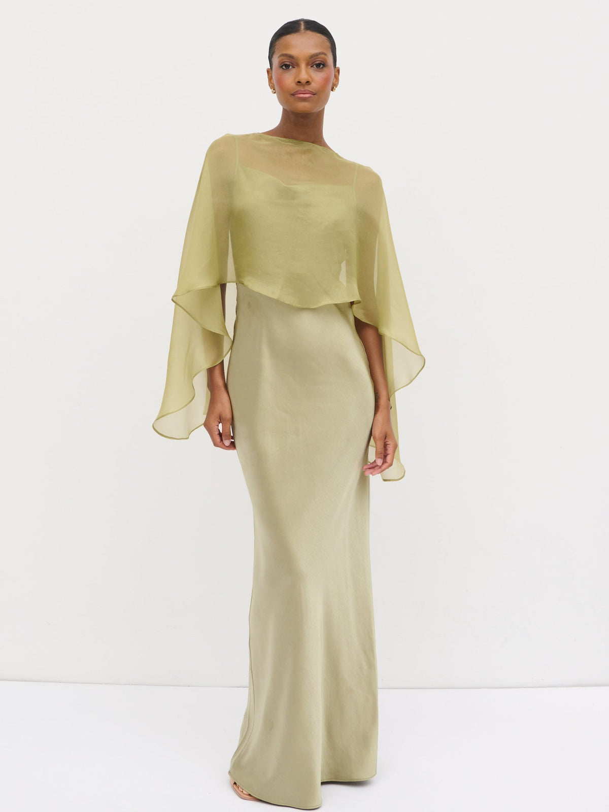 Alaia Organza Cape - Olive