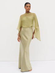 Alaia Organza Cape - Olive