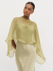 Alaia Organza Cape - Olive