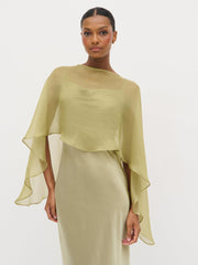 Alaia Organza Cape - Olive