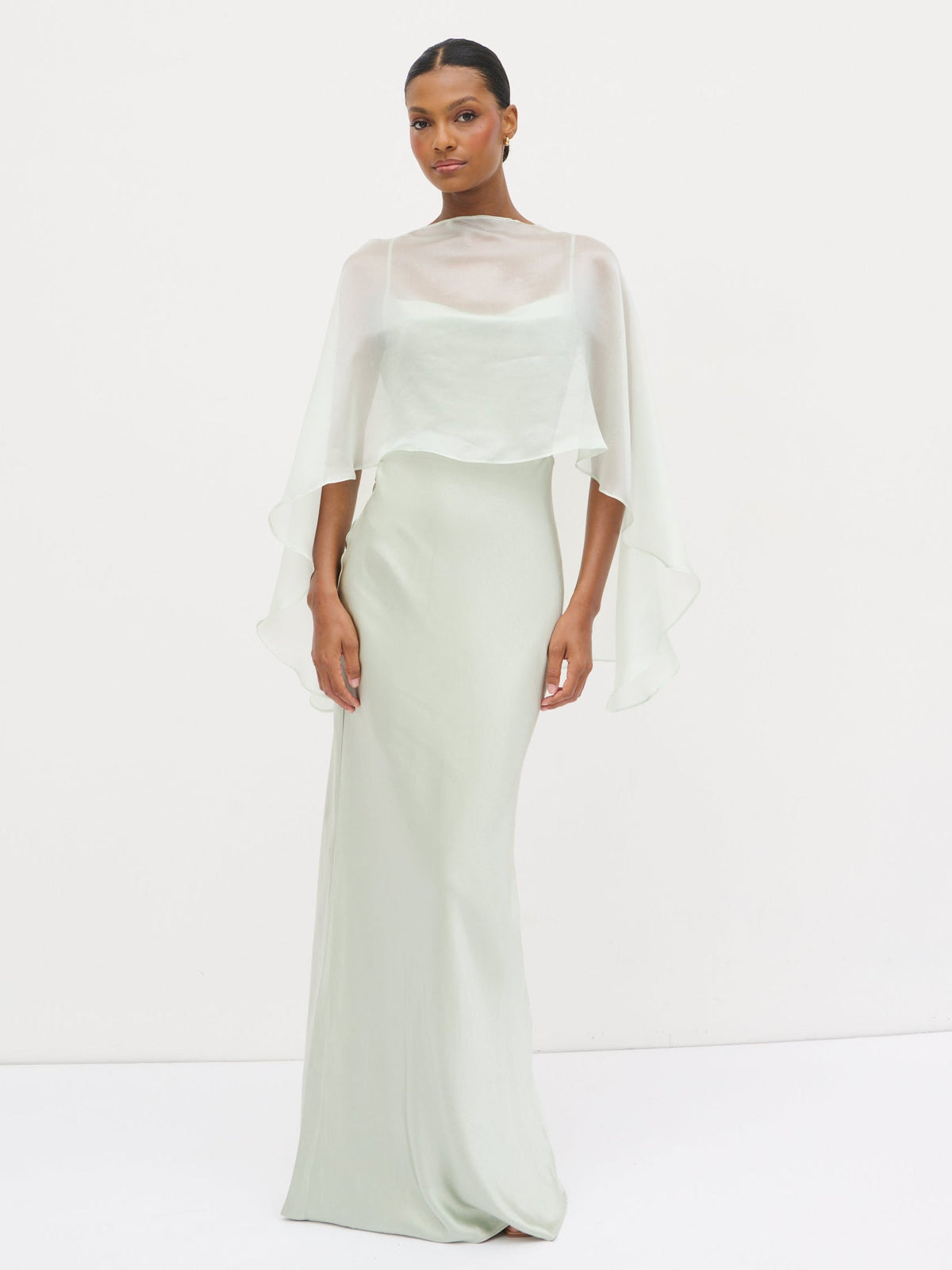 Alaia Organza Cape - Sage
