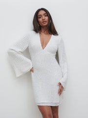 Alexis Sequin Mini Dress - Ivory