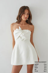 Alix Twist Front Bubble Mini Dress