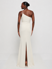 Amelia Crepe Maxi Bridesmaid Dress - Champagne